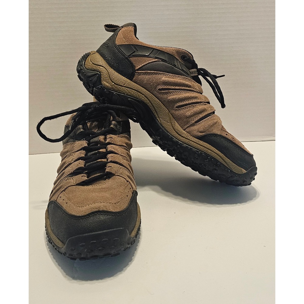 Y2K Mens Covington Hiking Low Top Boots Trail Shoes Brown Lace Up sz 13